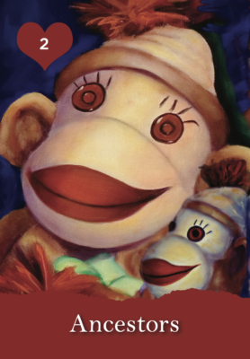 Sock Monkeys Parent and Child Hugging