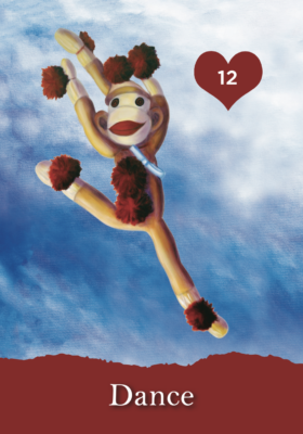 Sock Monkey dancing in the sky