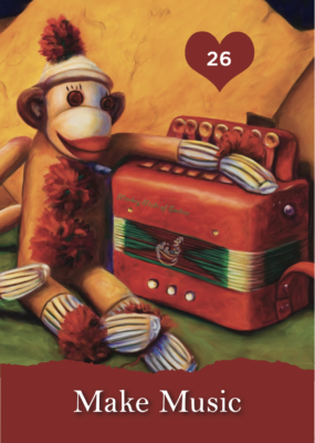 Sock Monkey with accordion