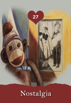 Sock Monkey with old photograph